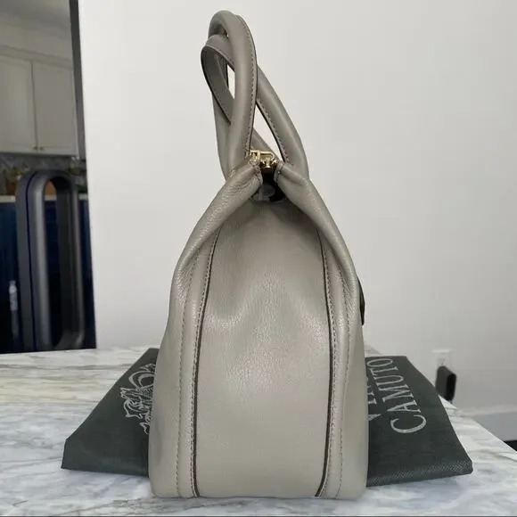 VINCE CAMUTO Jess Satchel in Grey Leather